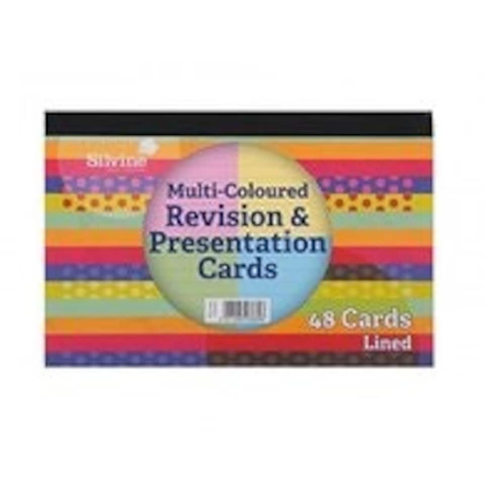 image 1 of Silvine Revision Card Pad of 48 Sheets - Assorted