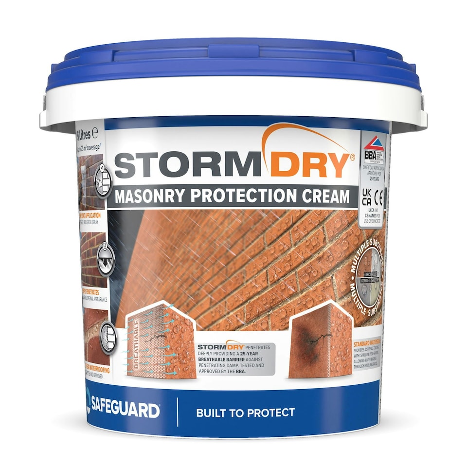 image 1 of Stormdry Masonry Waterproofing Cream - 5L - 25 Year Exterior Brick, Concrete, Stone Sealer