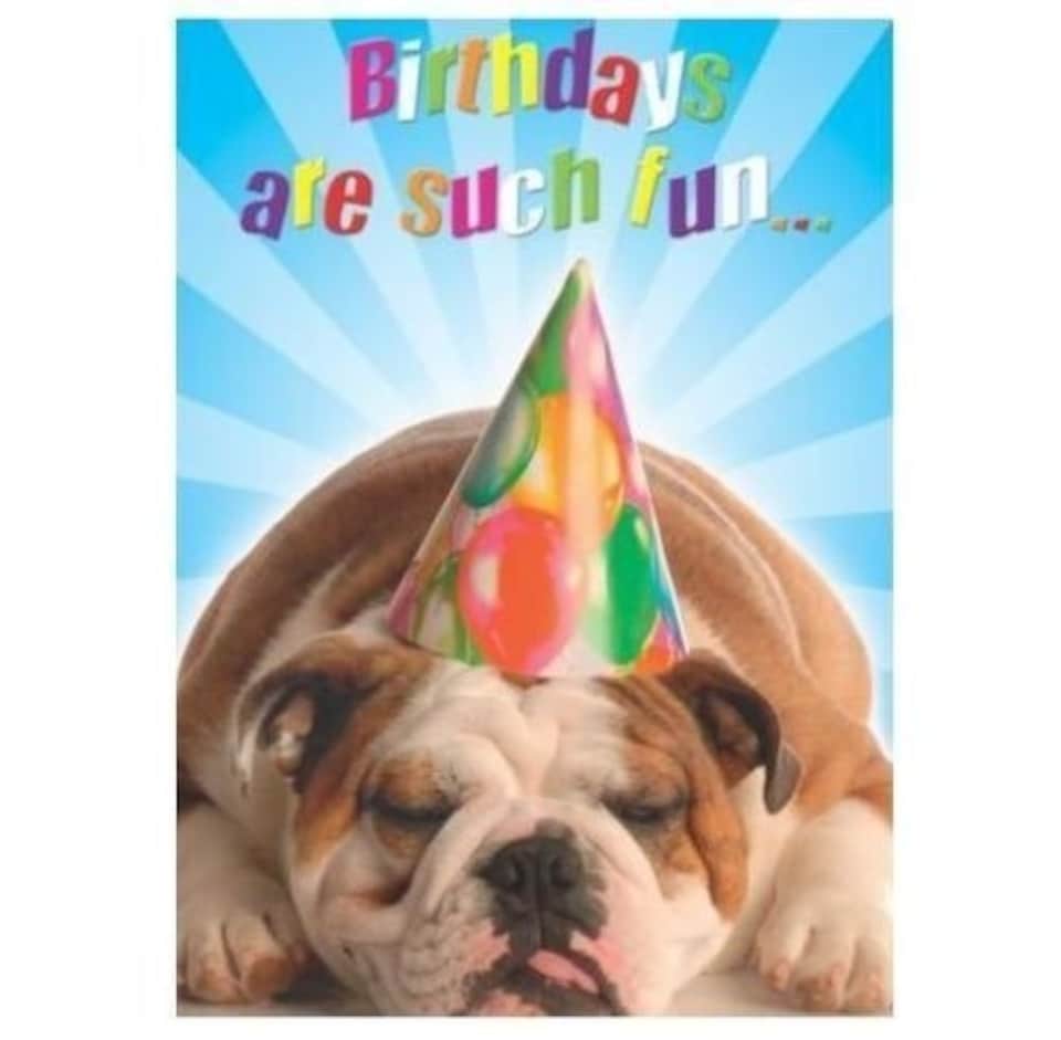image 1 of Happy Birthday Dog 3D Holographic Greetings Card