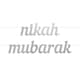 image 1 of Nikah Mubarak Letter Banner - Silver