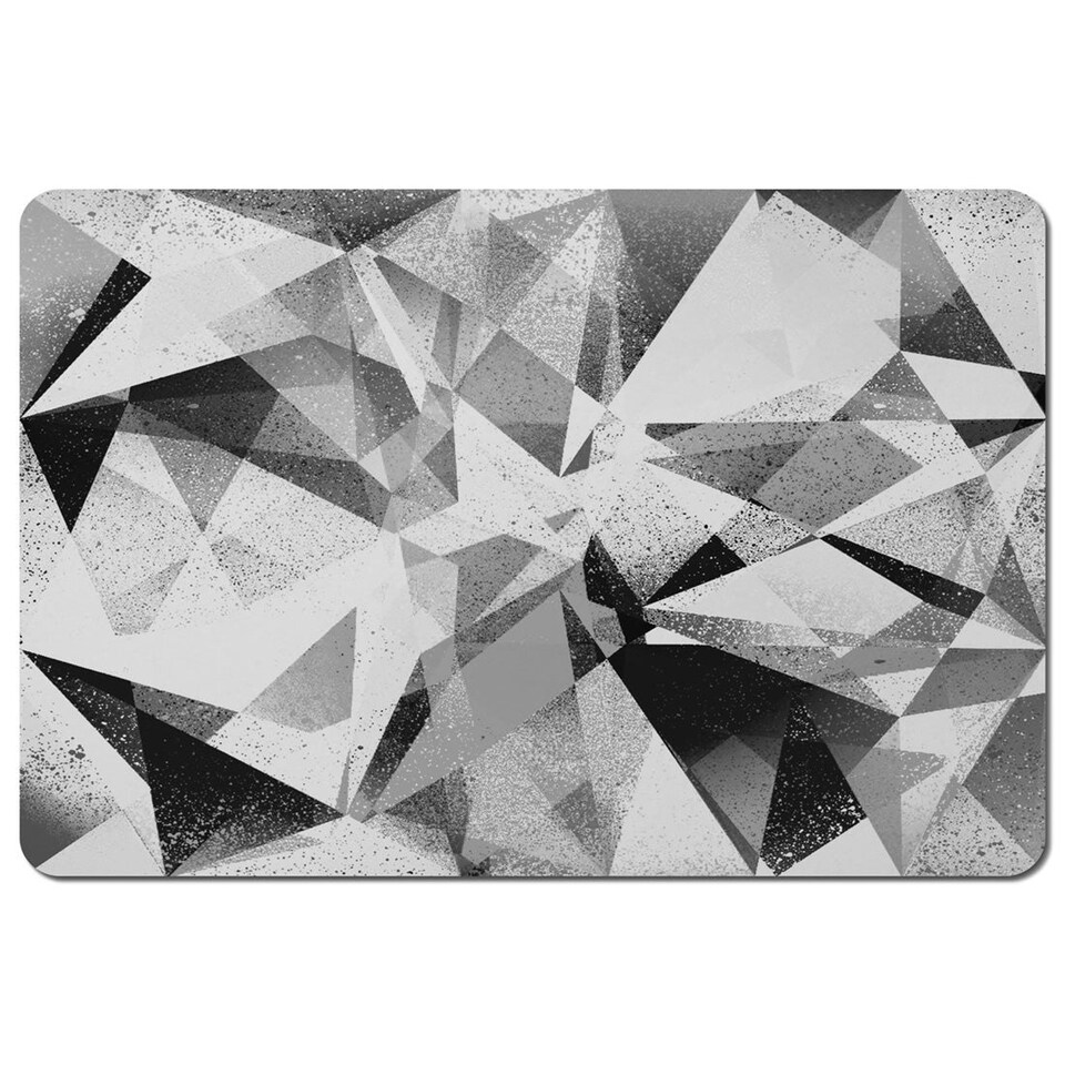 image 1 of Black & White Geometric Grunge Pattern (Placemat)