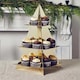 image 1 of Christmas Tree 3 Tier Gold Foil Cupcake Stand
