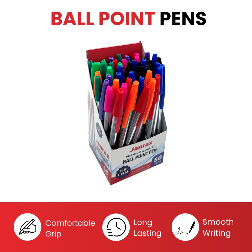image 1 of Box of 50 Green Ballpoint Pens Smooth Glide by Janrax