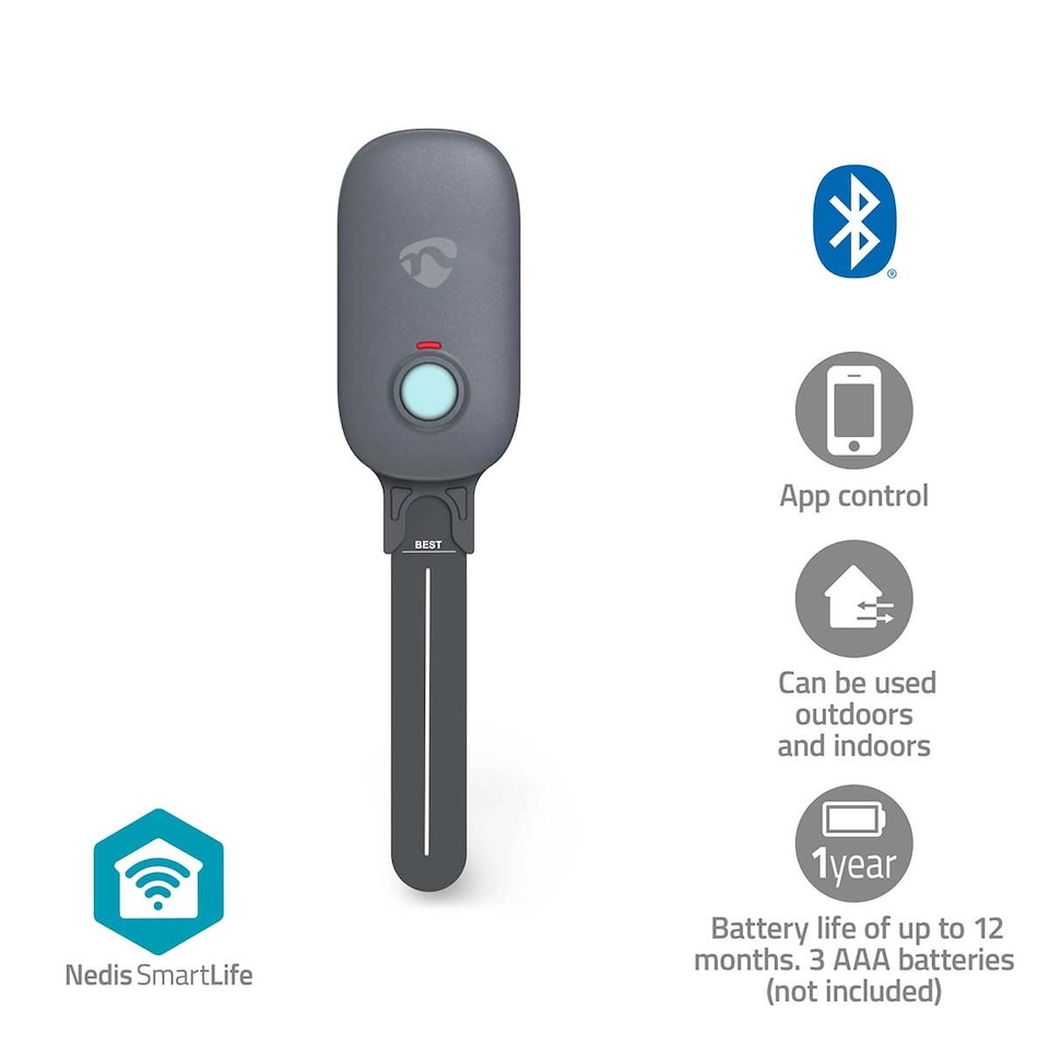 image 1 of Smartlife Soil Moisture Meter, Bluetooth Smart Sensor for Soil Moisture and Ambient Temperature Monitoring, Compatible with Smartlife App - Indoor/Outdoor Use - Grey