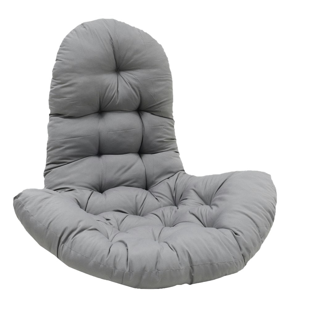 Living and Home Thick Hanging Egg Chair Cushion with High Back - Dark Grey