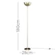 image 2 of ValueLights Forseti Brushed Gold Floor Lamp and LED Bulb | Gold