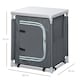 image 7 of Outsunny Outdoor 2-shelf Camping Cupboard Kitchen Station Cook Table Aluminum