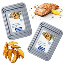 Easy to Clean 3 Pack Non-Stick Oven Baking Tray Set 35cm x 31cm & 28cm
