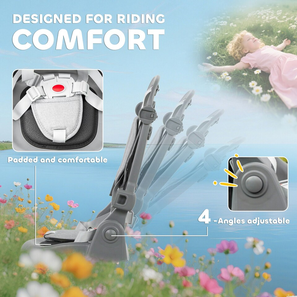 image 1 of AIYAPLAY 6 in 1 Kids Trike, Toddler Tricycle with Parent Handle, Grey