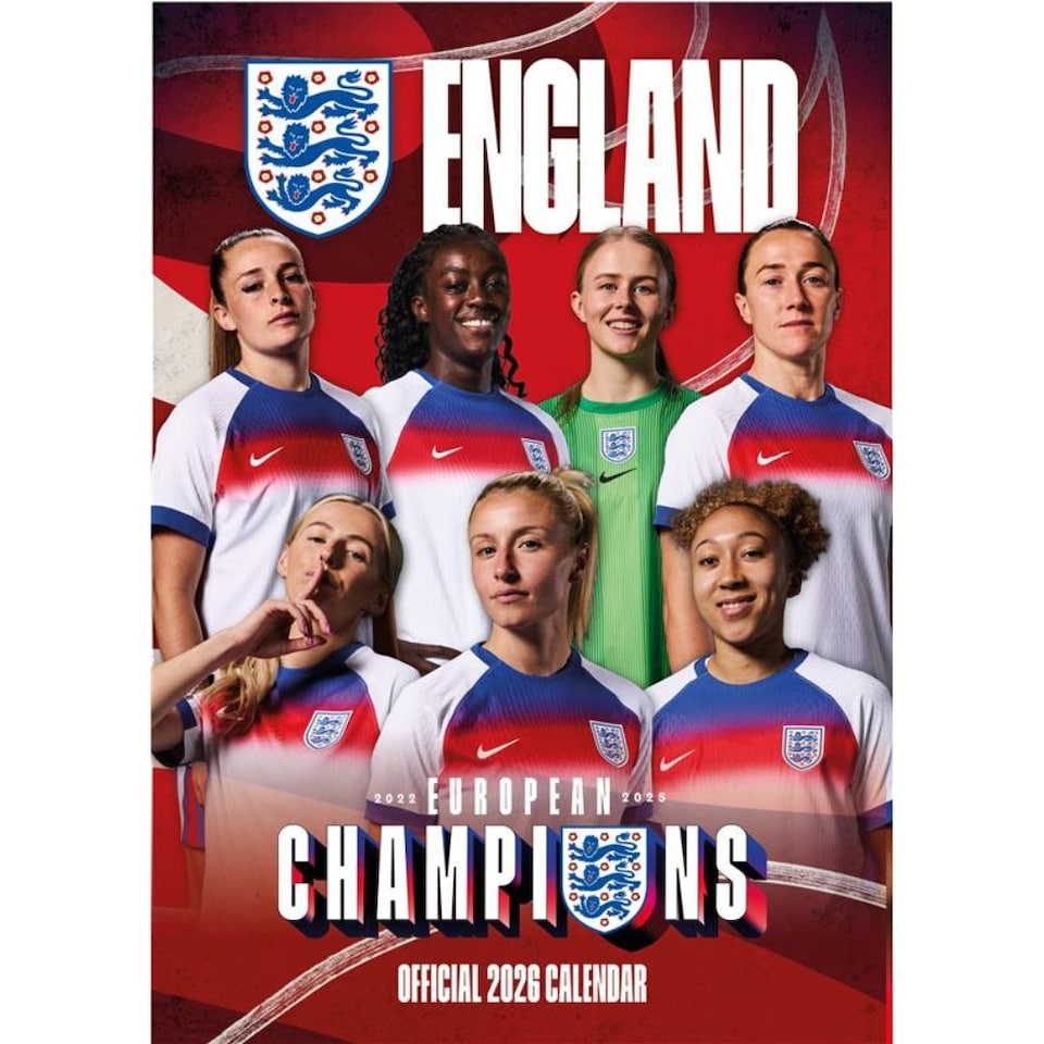LIONESSES ENGLAND FC WOMEN'S FOOTBALL 2026 A3 CALENDAR