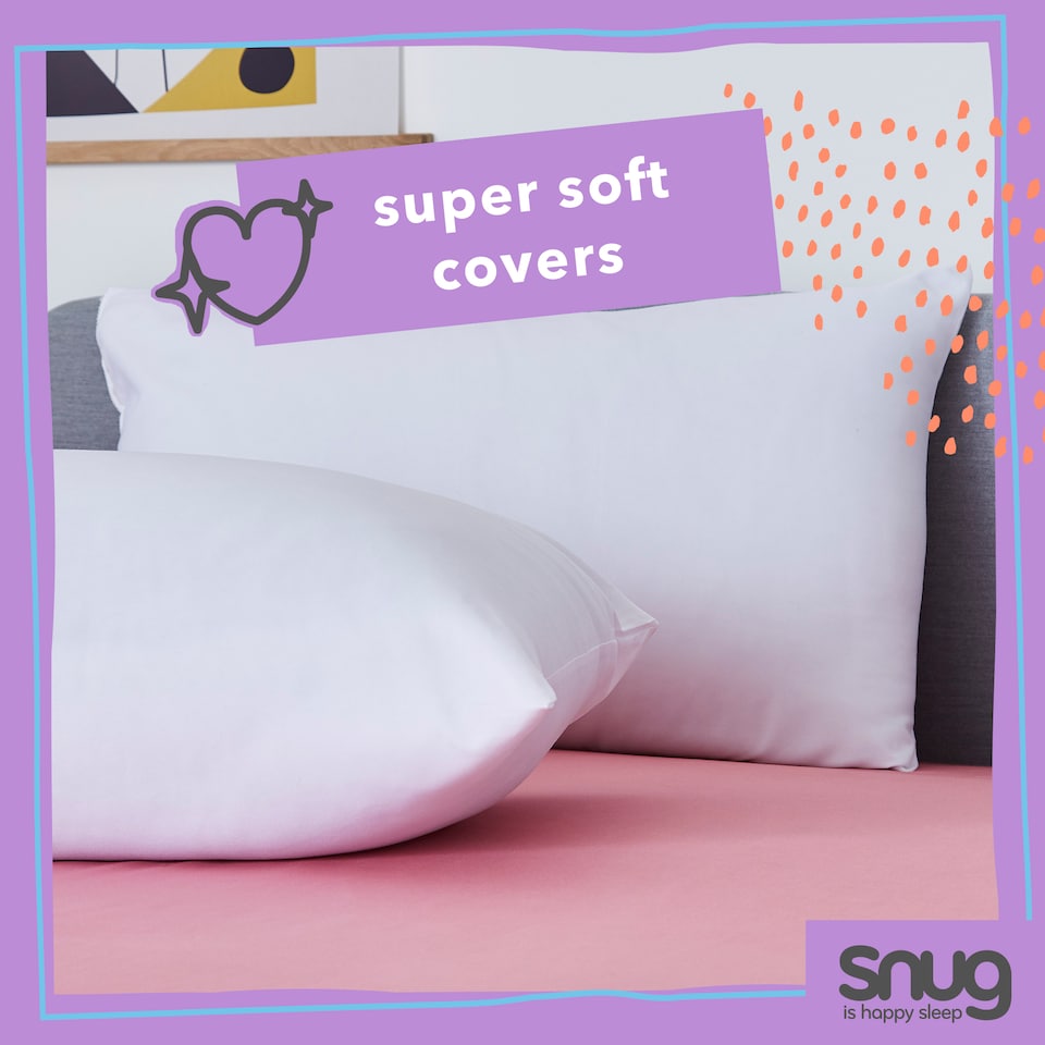 image 1 of Snug Fantastically Medium Firm Support Bed Pillows 2 Pack