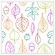 image 1 of Multi colour leaves illustration (Picture Frame) White | XL
