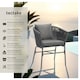 image 2 of Accent Chair Valeiras - woven rope design, thick cushions, 60 x 61 x 77cm | Grey | dark grey/dark grey | One Size | 6