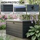 image 6 of Outsunny 311L Garden Storage Box, Outdoor Storage Box Waterproof with Lockable Lid and Gas Rods, Galvanised Steel Deck Box Container for Tools, Cushions, Accessories, Dark Grey