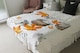 image 4 of Maple Leaves & Marbled Circles Blanket | Multi