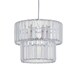 image 1 of Clint - Clear Acrylic Crystal Two Tier Easy Fit Pendant Shade | Clear | Chrome | Medium | 1