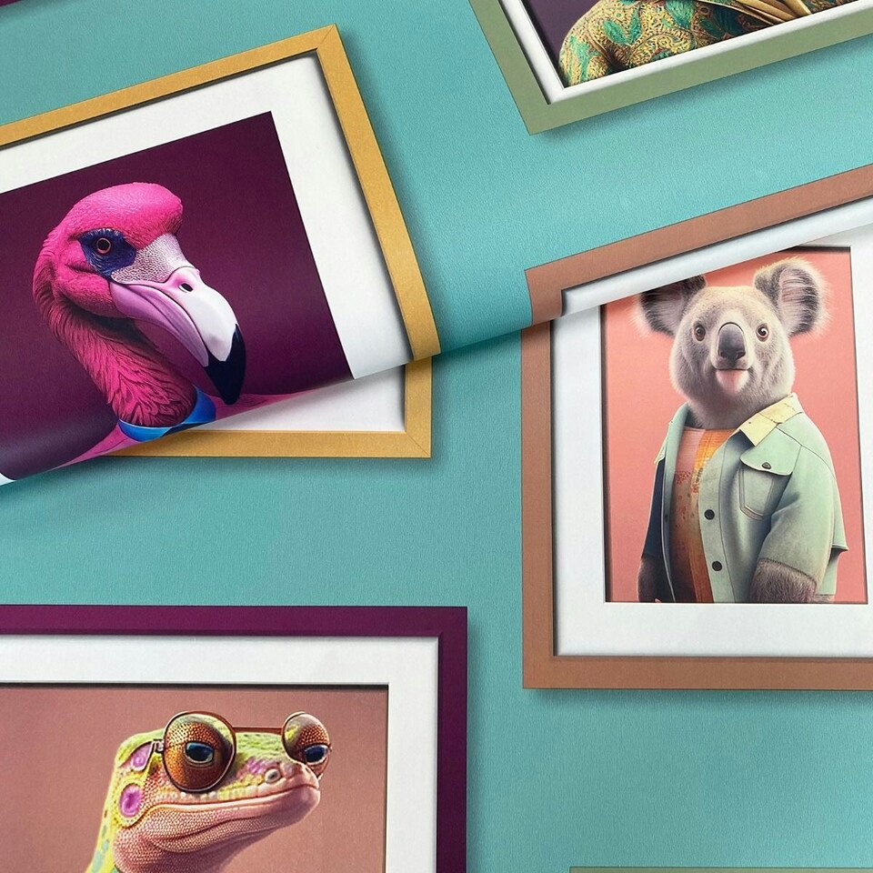 image 1 of Muriva Fantastic Animals Wallpaper - Multicoloured - One Size Multi