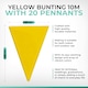 image 2 of Yellow Colour Party Bunting 10m with 20 Pennants