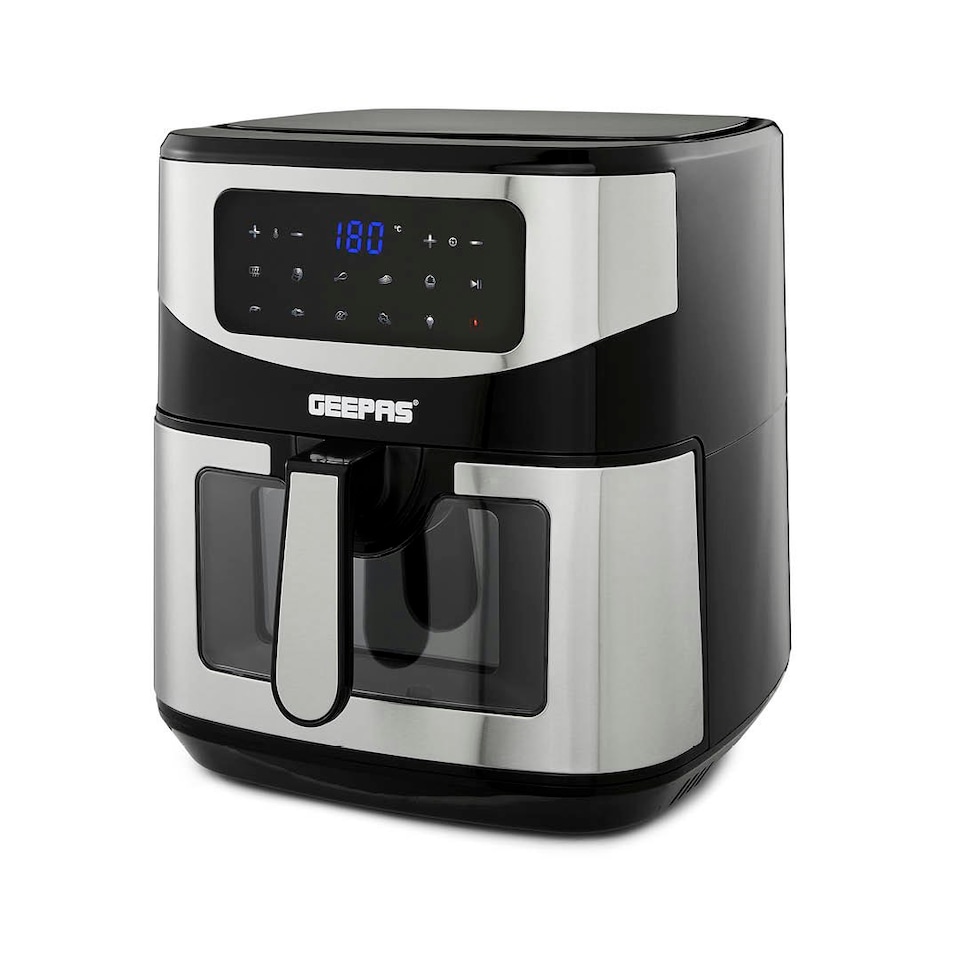 image 1 of GEEPAS Dual Zone Air Fryer - 9L XL Capacity, Silver