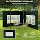 image 3 of Outsunny Gazebo Side Panels for 3x3(m) or 3x6m Gazebo Canopy, 2 Pack, White