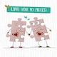 image 1 of Love You To Pieces - Funny Valentine's Card