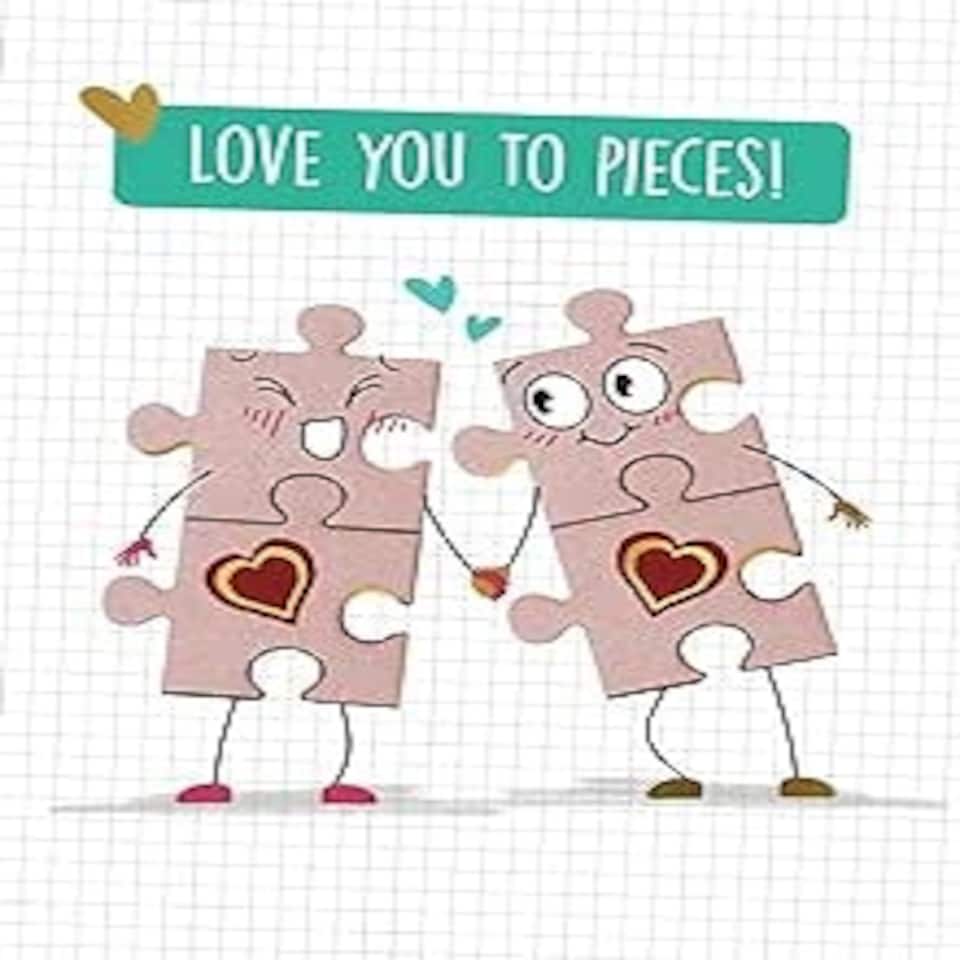 image 1 of Love You To Pieces - Funny Valentine's Card