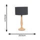 image 3 of ValueLights Victoria Light Wood Table Lamp Charcoal Shade | Brown | Charcoal