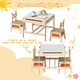 image 9 of COSTWAY 4 in 1 Kids Activity Table and Chairs Set Orange