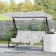 image 8 of Outsunny Waterproof Garden Swing Canopy Replacement 3 Seater, Light Grey Grey | Light Grey