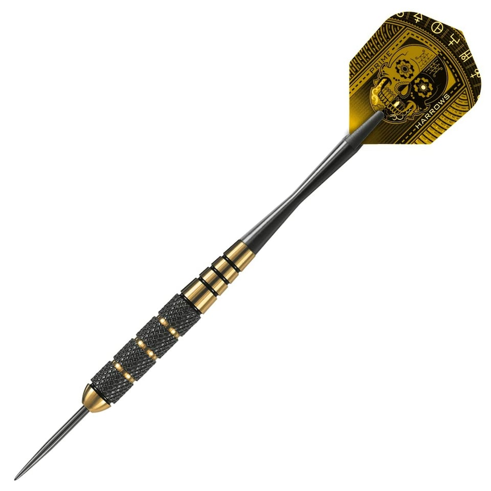image 1 of Harrows Voodoo Brass Steel Tip Darts Set 19g, 21g, 23g, 25g & 27g - Includes Speedline shafts, Marathon Gold Flights & Travel Case, (21g)