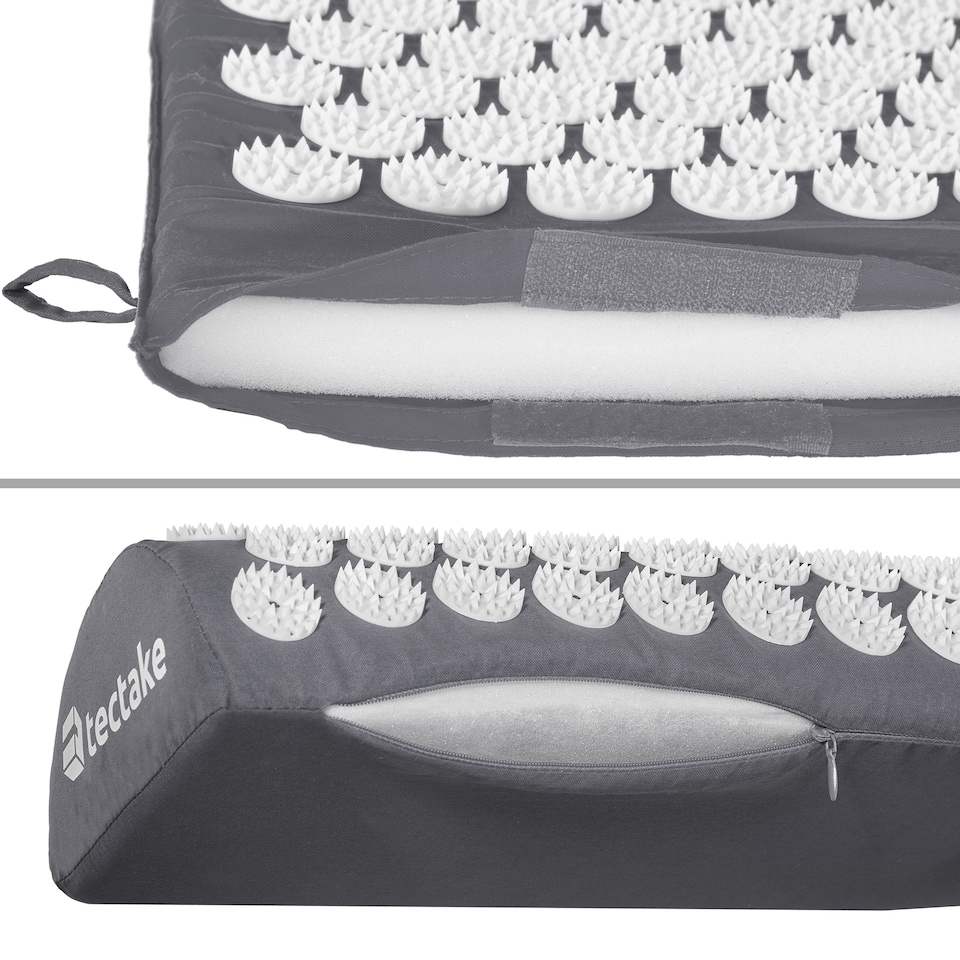 image 1 of Acupressure Mat - muscle tension reliever set with mat, cushion and bag | Grey | grey | 74 x 43 x 2,50 cm | 1