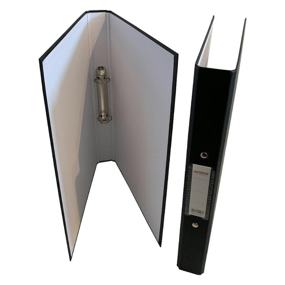 image 1 of A4 Black Paper Over Board Ring Binder by Janrax