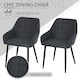 image 3 of HOMCOM 2 Pieces Dining Chair with Sponge Padding Metal Leg Home Office