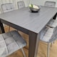 image 8 of Dining Table and 6 Chairs  Black Dark Grey 6 Grey Velvet Chairs Wood Dining Set Furniture | Grey | One Size | 7