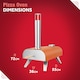 image 2 of George Foreman 12'' Deep Orange Wood Pellet Pizza Oven with Paddle & Carry bag GFWPPO1ORPC