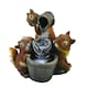 image 1 of Primrose Solar Squirrels Pouring Bowls Water Feature with Lights 39cm