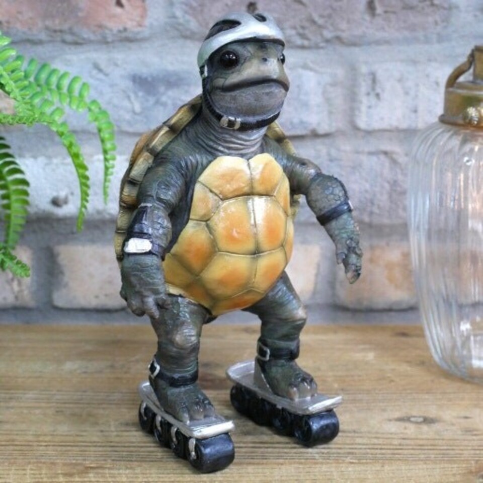 image 1 of Gifts Direct 2 U Speedy Tortoise Ornament | Brown | Green