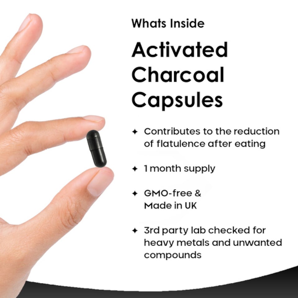 image 1 of Activated Charcoal Capsules - 1040mg P/S 120 Fill