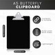 image 3 of Black A5 Clipboard with Butterfly Clip with Ruled Side