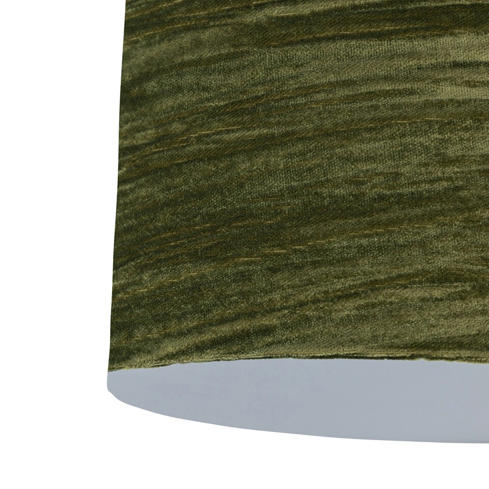 image 1 of Green Crushed Velvet 30cm Pendant Lightshade Green
