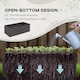 image 8 of Outsunny Galvanised Steel Outdoor Raised Bed w/ Reinforced Rods, Dark Grey