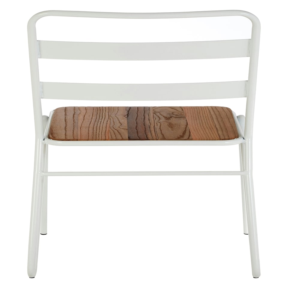 image 1 of Interiors by Premier White Metal Chair, Comfy Pink Metal Outdoor Chair, Effortless Cleaning Metal Chair