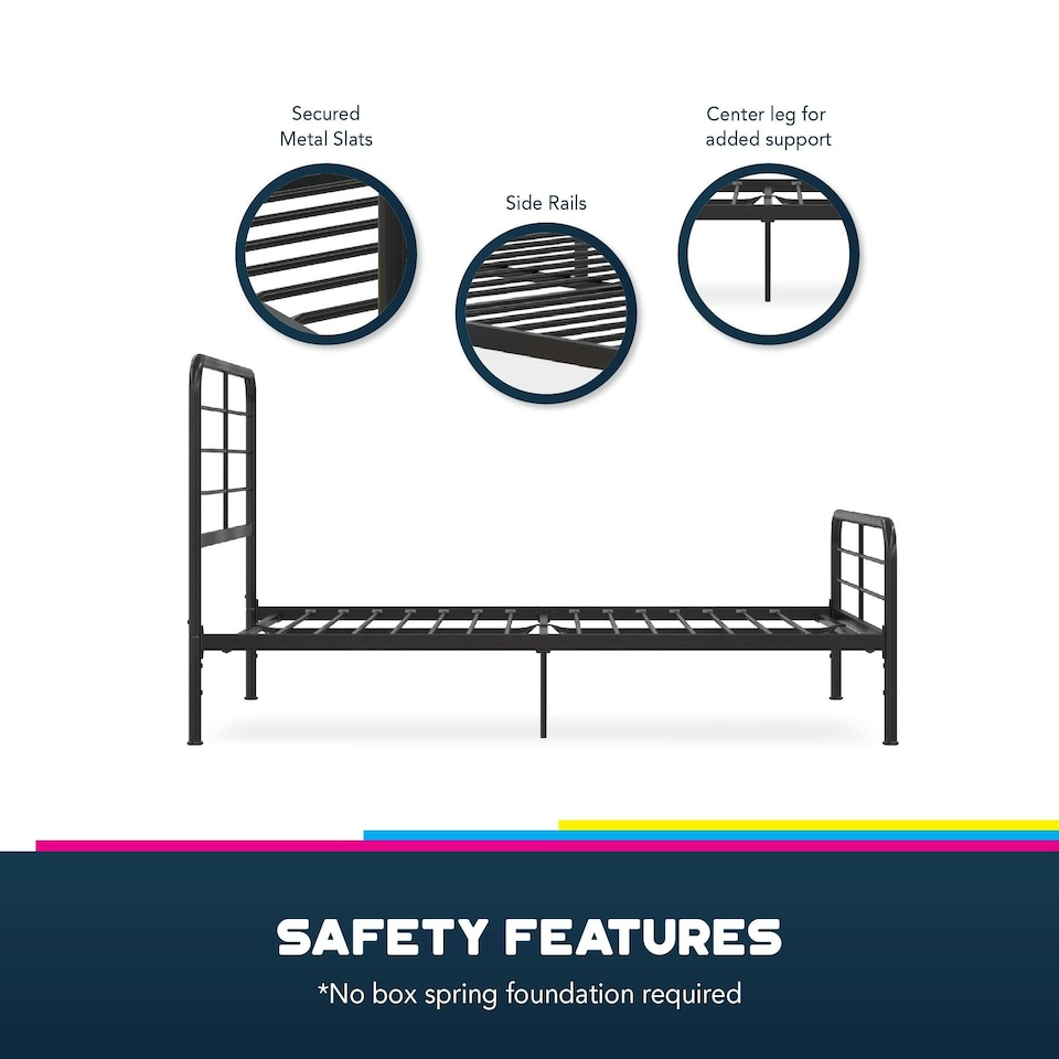 image 1 of Millie Metal Bed Black, Double