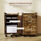 image 3 of HOMCOM Mobile Filing Cabinet, Lockable File Cabinet with 2 keys Rustic Brown | Brown | Rustic Brown