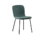 image 5 of Set of 2 Teddy Faux Fur Stitched Design Dining Chairs Green Bella by MCC