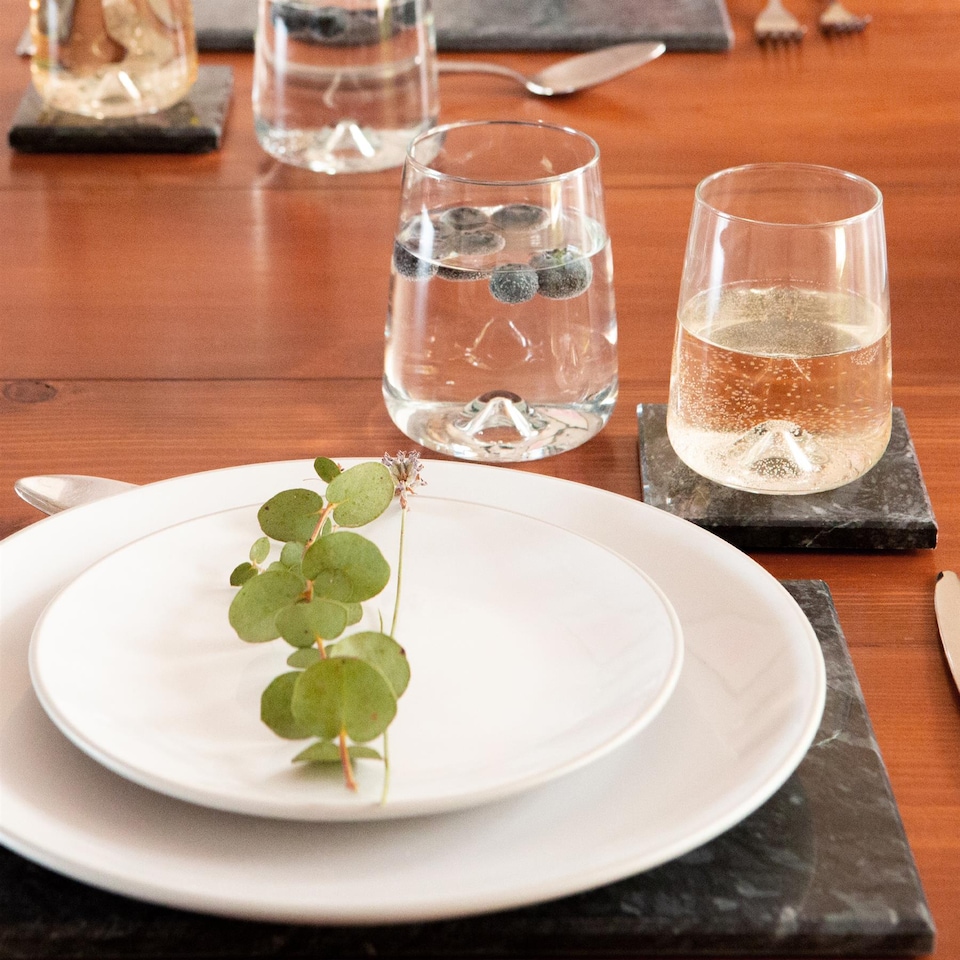 image 1 of Argon Tableware Marble Rectangle Placemats - 30cm x 20cm - Black - Pack of 6 | Black | Black