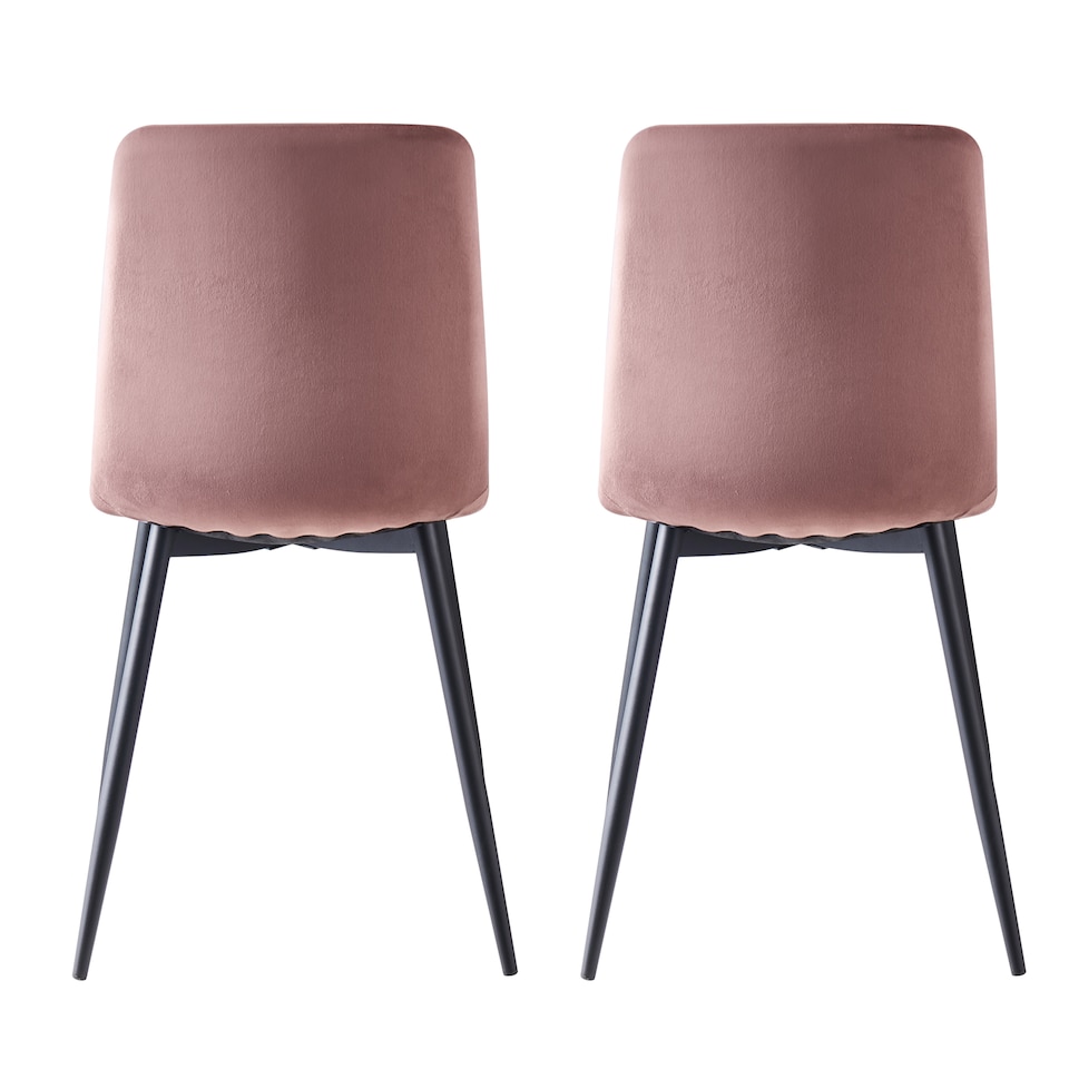 image 1 of Dining Chairs Velvet Fabric Lexi Set of 4 Pink by MCC
