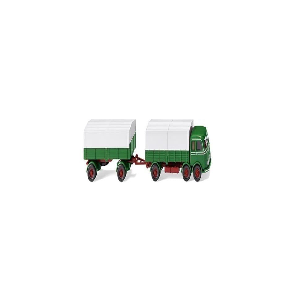 Wiking MB LP 333 Flatbed Road Train Grass Green 1958-61