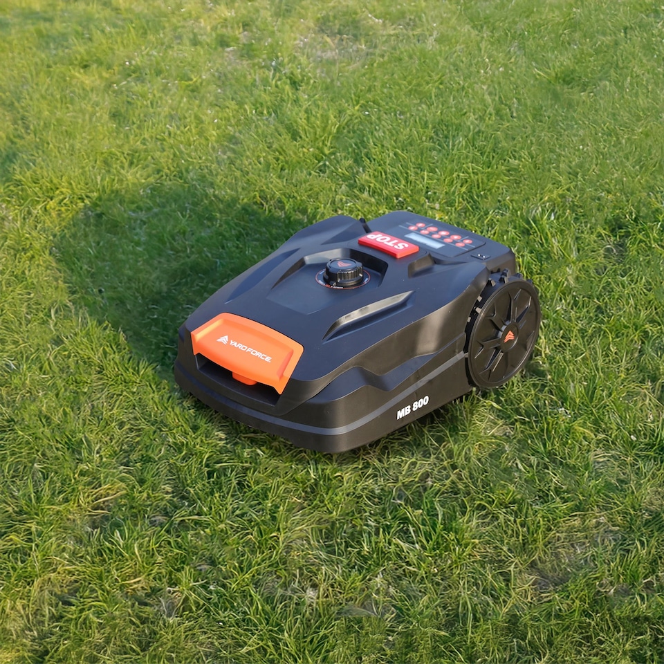 image 1 of Yard Force MB800 Robotic Lawnmower - App Controlled Boundary Mowing for Large Lawns 800m2 - CR20 Range | Black