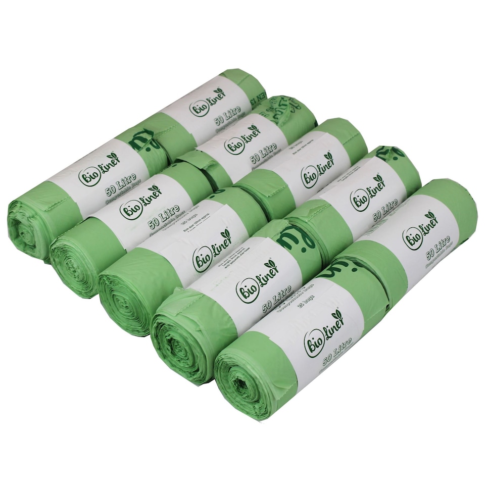 image 1 of BioLiner 80 Litre Compostable Bags for Swing Bins & Dustbins - 10 Rolls